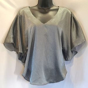 J.A.K. Gorgeous Silky Dolman Blouse sz XS/S